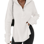 Nadorine Long Sleeve Oversized Knit Sweater Tops