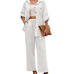 Nadorine Women 2 Piece Linen Sets