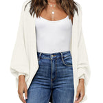Nadorine Open Front Oversized Batwing Sleeve Knit Cardigan