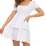 Lantern Sleeve Swing Mini Dress - Nadorine (Us Only)