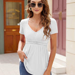 V Neck Tunic Tops - Nadorine (Us Only)