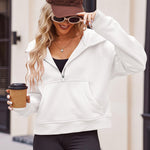 Zeagoo Womens Half Zip Cropped Hoodies