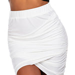 High Waist Stretch Tight Pleated Bodycon Skirt - Nadorine (Us Only)