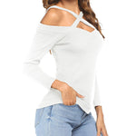 Nadorine Women's Criss Cross Shoulder Blouse Top