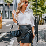 Nadorine Women's Button Down Shirt Long Sleeve Chiffon Blouse