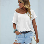 Nadorine Women's Chest Pocket T Shirt Blouses Tops