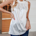 Womens Tank Tops Dressy Casual Mock Neck Sleeveless Blouses Fashion Shirts for Work - Nadorine (Us Only)