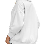 Nadorine Women Sweatshirts Quarter Zip Stand Collar Pullovers Fleece Workout Hoodies Y2K Clothes