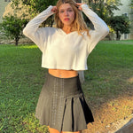 Nadorine Women Long Sleeve Tops Waffle Knit Shirts