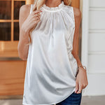 Womens Tank Tops Dressy Casual Mock Neck Sleeveless Blouses Fashion Shirts for Work - Nadorine (Us Only)