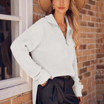 Nadorine Long Sleeve Oversized Knit Sweater Tops