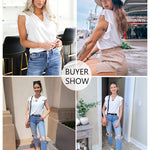 Shirts Short Sleeve Loose T Shirt Blouses - Nadorine (Us Only)