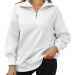 Nadorine Women Sweatshirts Quarter Zip Stand Collar Pullovers Fleece Workout Hoodies Y2K Clothes