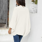 Nadorine Open Front Oversized Batwing Sleeve Knit Cardigan