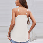 Nadorine V-Neck Chiffon Spaghetti Strap Tank Top