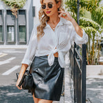 Nadorine Women's Button Down Shirt Long Sleeve Chiffon Blouse