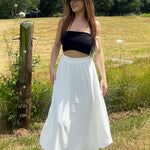 High Waisted Flowy Elastic Skirts , Lightweight Long Skirts - Nadorine (Us Only)