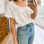 Nadorine Women's Chest Pocket T Shirt Blouses Tops