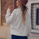 Zeagoo Womens 2023 Fall Sweaters Cute Cable Knit Crewneck Chunky Cozy Long Sleeve Warm Soft Pullover Sweater Tops