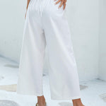 Nadorine Cotton Linen Pants Wide Leg Long Palazzo Pants