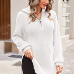 Nadorine Long Sleeve Oversized Knit Sweater Tops