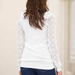 Nadorine Women's Button Down Crochet Sweater Cardigan