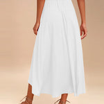 High Waisted Flowy Elastic Skirts , Lightweight Long Skirts - Nadorine (Us Only)