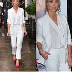 Womens Oversized Blazer Jackets Satin Roll Sleeve Open Front Casual Work Cardigan Jacket with Pockets - Nadorine (Us Only)