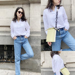 Womens Blouses Dressy Casual Long Sleeve Henley V-Neck Button Up Drop Shoulder Blouse Shirt Tops Relaxed Fit S-XXL - Nadorine (Us Only)
