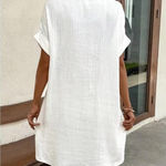 Savannah | Linen Blend Midi Shirt Dress
