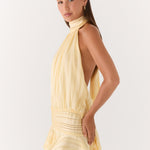Isla Morgan | Halter Neck Ruffle Mini Dress For Women