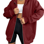 Nadorine Women's Oversized Zip Up Hoodies