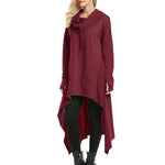 Nadorine Women Pullover Hoodies Sweatshirt Long Sleeve High Low Sweater Oversize Top with Pocket (Us Only)