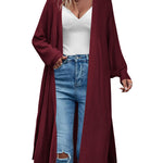 Nadorine Women's 2023 Fall Winter Oversized Cardigan Long Sleeve Split Open Front Sweater Chunky Knit Long Duster