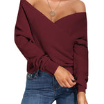 Nadorine Cross Front Drop Shoulder Sweaters