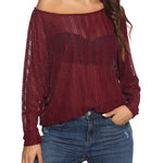Long Sleeve Mesh Sheer Shirt - Nadorine (Us Only)