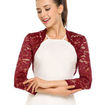 Nadorine Women's Bolero Shrugs Crochet Lace Open Cardigan
