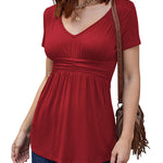 V Neck Tunic Tops - Nadorine (Us Only)