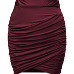 High Waist Stretch Tight Pleated Bodycon Skirt - Nadorine (Us Only)