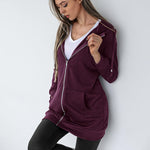 Fleece Hoodies Tunic Long Hoodie Jacket - Nadorine (Us Only)
