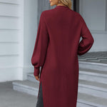 Nadorine Women's 2023 Fall Winter Oversized Cardigan Long Sleeve Split Open Front Sweater Chunky Knit Long Duster