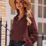 Nadorine Long Sleeve Oversized Knit Sweater Tops