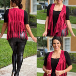 Women's Tassel Sleeveless Vest 70s Outfits for Women Hippie Clothes Fringe Jacket Cardigan S-XXL - Nadorine (Us Only)