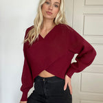Nadorine Cross Front Drop Shoulder Sweaters