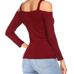 Nadorine Women's Criss Cross Shoulder Blouse Top