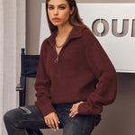 Nadorine Long Sleeve Oversized Knit Sweater Tops