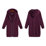 Fleece Hoodies Tunic Long Hoodie Jacket - Nadorine (Us Only)