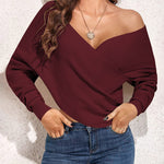 Nadorine Cross Front Drop Shoulder Sweaters