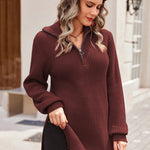 Nadorine Long Sleeve Oversized Knit Sweater Tops