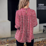 Women's Tops Casual Floral Print Long Sleeve Ruffle Loose Babydoll Shirt Blouse Tunic Top - Nadorine (Us Only)